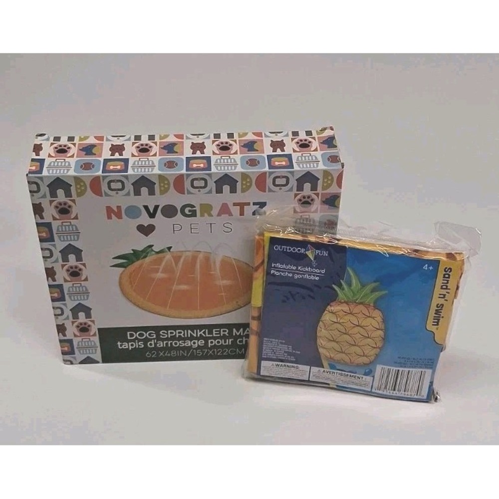 Pineapple Sprinkler Play Mat 62" x 48"  w/FREE Kickboard/Float